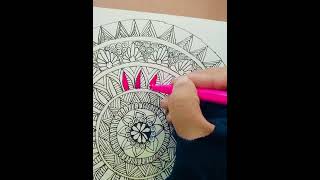 Mandala Colour  Mandala Design  Art amp Craft  Short Video artandcraft art mandaladesign [upl. by Amzaj]