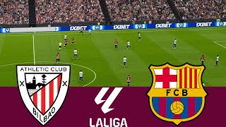 Athletic Bilbao vs Barcelona La Liga 2324 Partido Completo  Simulación de Videojuegos PES 2021 [upl. by Ikram]