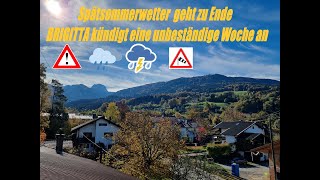 Spätsommerwetter geht zu Ende  BRIGITTA kündigt eine unbeständige Woche an [upl. by Jere366]