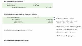 Lineare Abschreibung  Buchungen Anschaffungskosten [upl. by Onaimad]