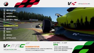 Assetto Corsa  FAC XI 2024  Lauf 5  Spa  virtualracingorg [upl. by Acsirp522]