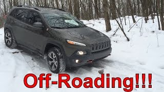 OffRoading in the Snow  Jeep Cherokee Trailhawk [upl. by Axela5]