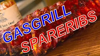 SPARERIBS vom GASGRILL butterzart grillen ANLEITUNG  Klaus grillt [upl. by Leur]