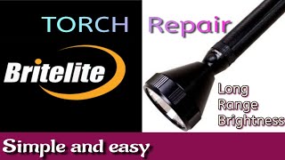 Britelite torch Repair simple and easyब्रिटलाइट टॉर्च रिपेयर सरल और आसान [upl. by Callas599]