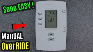 Honeywell Home PRO 2000  Manual OVERRIDE  Programmable  EASY Thermostat [upl. by Ofilia]