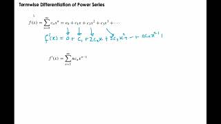 Termwise differentiation of a power series [upl. by Riamo763]