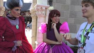 Anastasia and Drizella stretch and sing with Tommy after his Half Marathon at Disney World [upl. by Crellen]