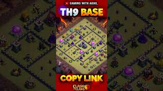 AFTER UPDATE🔥 TH9 War Base  Clash of Clans [upl. by Adnav]