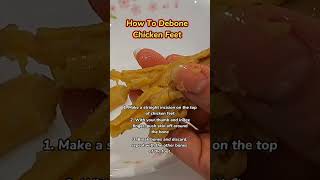 HOW TO DEBONE CHICKEN FEET food cooking chickenfeet [upl. by Jd529]