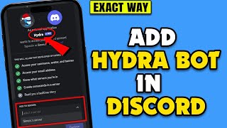 Add Hydra Discord Bot Mobile [upl. by Jer]