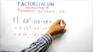 A13 Factorización de trinomio de la forma ax2bxc [upl. by Aicarg]