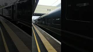 GWR 800 036 departs Milton Keynes on test for Bicester via Bletchley high level with a two tone [upl. by Wood]