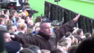 Manchester City Fan abuses United Fans with Aeroplane Gestures at the Derby 021114 [upl. by Sale818]