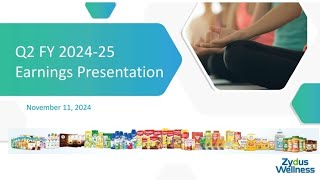 Zydus Wellness Ltd ZYDUSWELL Conference call for Q2 FY 20242025 [upl. by Cordi]