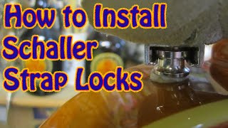 DIY How To Install Schaller Strap Locks Onto a Guitar  Guitar Schaller Strap Lock Installation [upl. by Auohc]