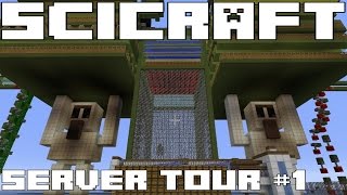 SciCraft Minecraft Server Tour 1  BIGGEST FARMS I HAVE EVER SEEN [upl. by Wagshul]