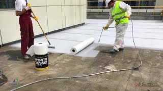 Application video  HYPERDESMO® exposed concrete roof waterproofing system [upl. by Meggie777]