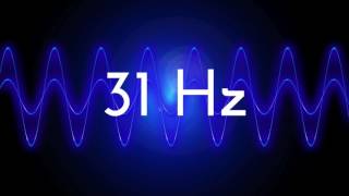 31 Hz clean sine wave BASS TEST TONE frequency [upl. by Tterrab]