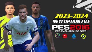 PES 2016  NEWOPTIONFILE RSP PATCH 2024  12124  PC [upl. by Burg323]