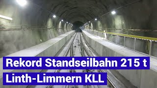 Standseilbahn Kraftwerk LinthLimmern Bergfahrt  die stärkste Standseilbahn der Welt funicular KLL [upl. by Noorah]