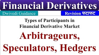 Arbitrageurs Speculators Hedgers Types of Participants in Financial Derivative Market mbabba [upl. by Akitnahs]