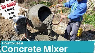 How to Mix Concrete with a Cement Mixer [upl. by Petua721]