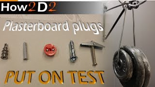 Plasterboard Fixings TEST Drywall plugs test How to fit plug amp fixing [upl. by Enaek]