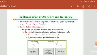 Implementation of atomicity and durability dbms [upl. by Notyep]