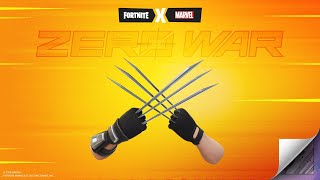 Wolverine Adamantium Claws GAMEPLAY  FORTNITE ZERO WAR Marvel DLC [upl. by Ahsekyt]