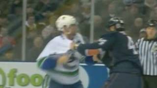 Mattias Ohlund vs Sheldon Souray Jan 7 2009 [upl. by Champaigne]