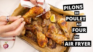 PILON DE POULET AU FOUR 🐓 OU AIR FRYER [upl. by Atinomar]