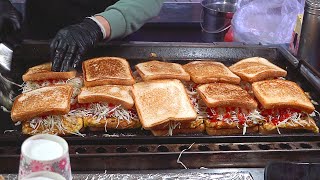 Street Toast Master who Only Sells for 3 Hours in the Morning Myeongdong Toast  Korean street food [upl. by Aleahc]