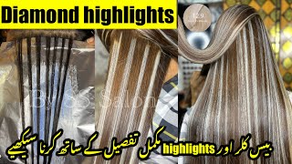 Damond Section Highlights  Highlight Color technique  Eazicolor Super ice Blonde highlights [upl. by Hendrix]