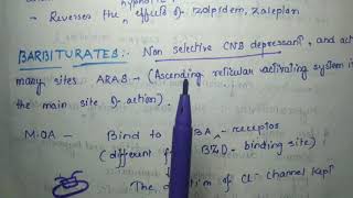 Barbiturate Mnemonics  Notes  CNS pharmacology [upl. by Nairdad]