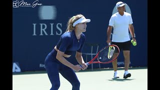 HD 1080p Eugenie Bouchard Practising at the Rogers Cup feat Alison Riske  August 1 2019 [upl. by Ailehpo]