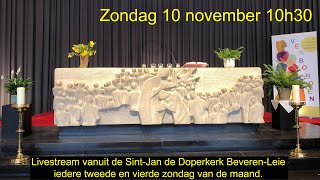 Zondag 10 november om 1030 u eucharistieviering vanuit de SintJan De Doperkerk te BeverenLeie [upl. by Marigolda192]