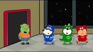 Peppa Pig zombie vs wolfoo dance distraction wolfoo zombie in elevator [upl. by Nam86]