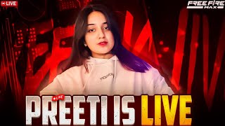 CUSTOMS WITH SUBSCRIBERS🥶❤️  LIVE WITH PREETI🔴  guildtest freefirelive livestream custom ff [upl. by Gardia680]