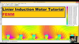 Double Sided Linier Induction Motor EXAMPLEfiniteelementmethod FEMM FINITE ELEMENT METHOD MAGNETICS [upl. by Mail932]