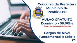 Aula de Revisão Ao Vivo  Concurso da Prefeitura do Município de Peabiru 2024 [upl. by Eilahs]