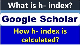 How to calculate HIndex l Hindex [upl. by Annaoy]