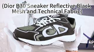 Dior B30 Sneaker Reflective Black Mesh and Technical Fabric [upl. by Niccolo985]