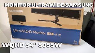 MONITOR SAMSUNG 34 ULTRA WIDE WQHD SJ55W [upl. by Nellac]