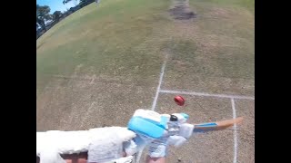 GOPRO cricket helmet U14 Fulham vs north haven [upl. by Atnicaj]