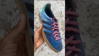 A VELOUR Gazelle 🔥 Adidas X Size Gazelle Indoor Blue  QUICKLOOK adidasgazelle exclusive [upl. by Dudley]