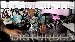 DISTURBED  Voices GUITAR COVER  TAB 🎸 LESSON [upl. by Niwrehs]