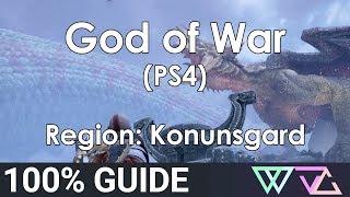 God of War PS4  100 Guide Konunsgard Completion Walkthrough [upl. by Enel]