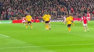 Lacazette 90 minute goal vs Wolves ARSWOL [upl. by Hugon276]