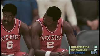 NBA2K24 MyLeague March 7th 1984 Philadelphia 76ers 4119 vs Los Angeles Lakers600 [upl. by Eeuqram]