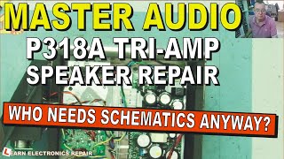 Master Audio P318A TriAmp Class D Active Class AB Speaker Repair [upl. by Arni]